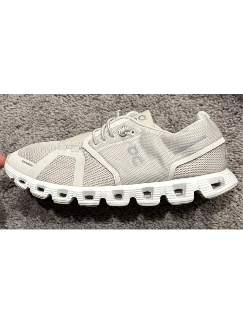 On Cloud 5 Sneakers Womens 9 59.98773 Pearl White Athletic Running Gym Shoes